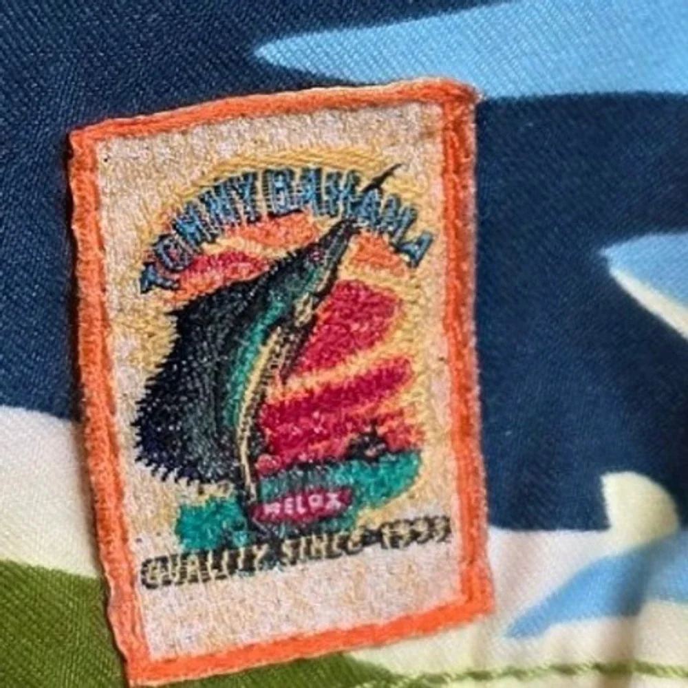 Tommy Bahama Mens XXL Green Tropical Swim Shorts Mesh Lining Board Shorts